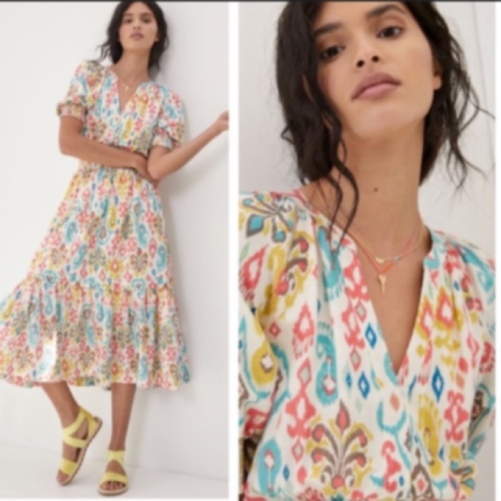 Anthropologie Felipe Paisley Midi Dress